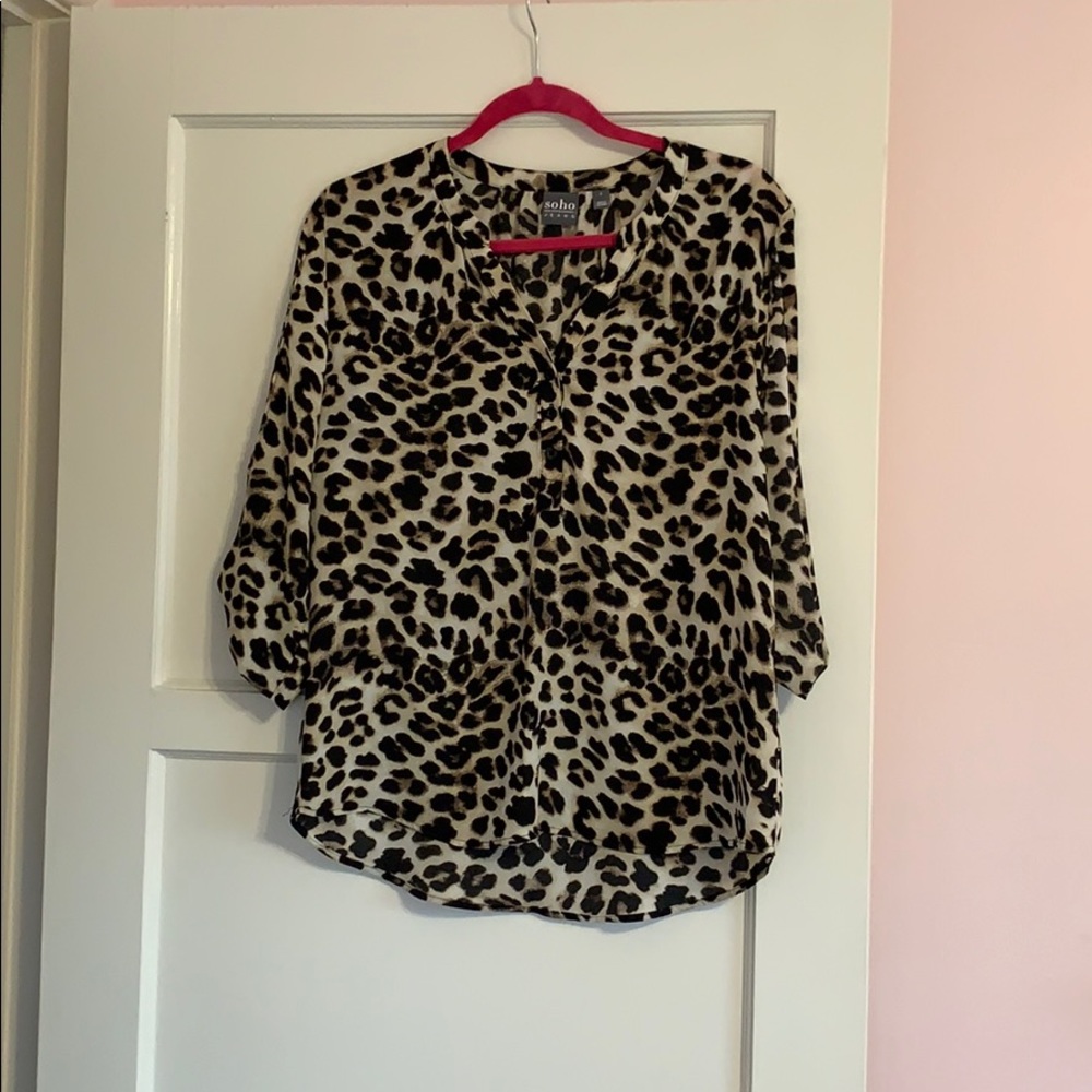 Cheetah Print Blouse